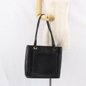 GUCCI Tote Bag Leather Black Gold 002 1817 0336 Auth ep12099